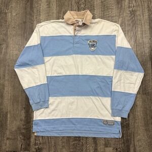 UNC North Carolina Tar Heels Polo Rugby Shirt College NCAA Sz L